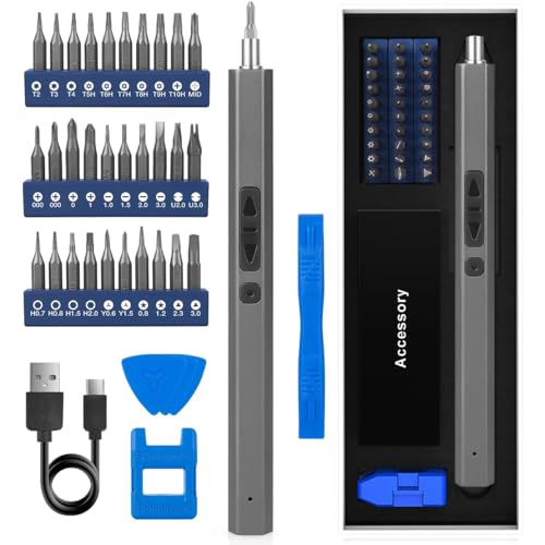 Serplex Electric Screwdriver 36-in-1 Cordless Mini Power Precision Screwdriver Set with 30 Bits, Rechargeable, 2 Torque Settings, Electric Precision Screwdriver Kit with LED, for Phones Watch Laptops Serplex Electric Screwdriver 36-in-1 Cordless Mini Power Precision Screwdriver Set with 30 Bits, Rechargeable, 2 Torque Settings, Electric Precision Screwdriver Kit with LED, for Phones Watch Laptops